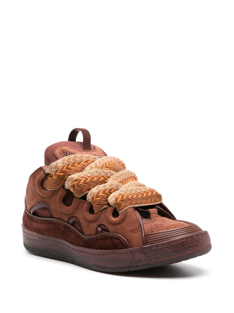 Brown Curb Suede Sneakers