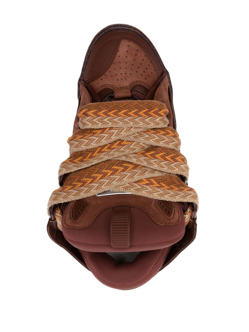 Brown Curb Suede Sneakers