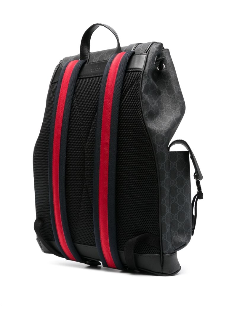 Black Gg Supreme Canvas Backpack