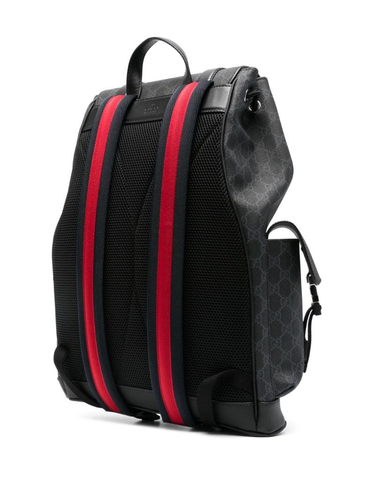 Black Gg Supreme Canvas Backpack