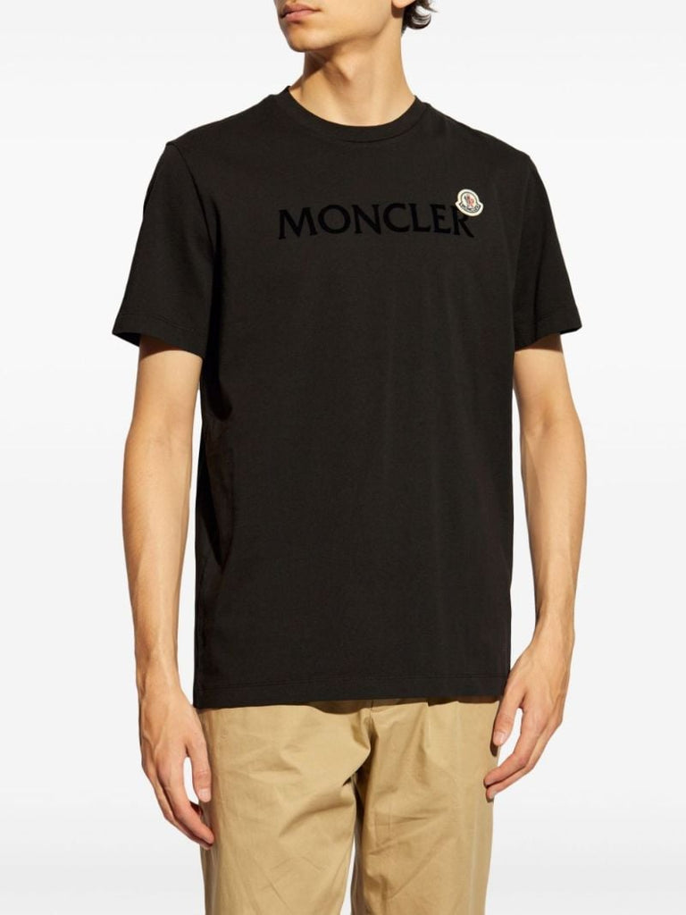 Black Logo-applique Cotton T-shirt