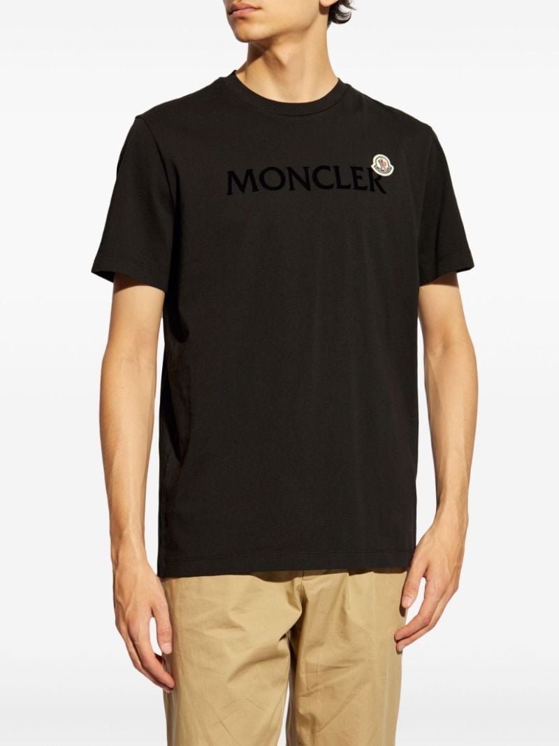 Black Logo-applique Cotton T-shirt