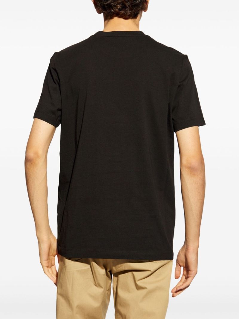 Black Logo-applique Cotton T-shirt