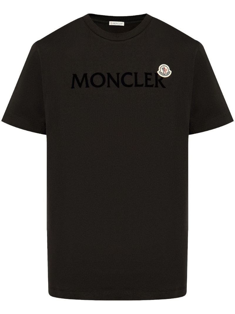 Black Logo-applique Cotton T-shirt