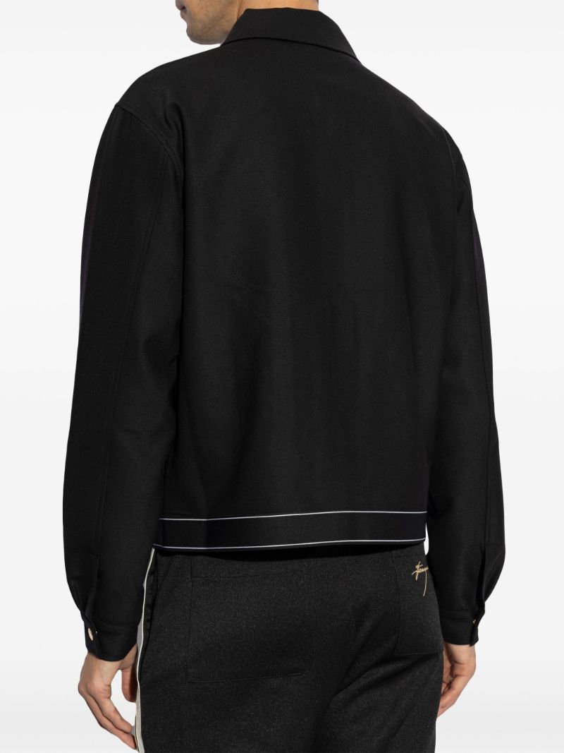 Black Logo-print Bomber Jacket