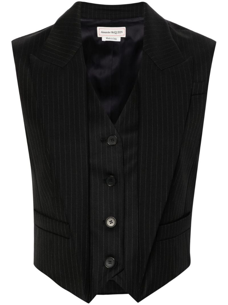 Pinstripe Wool Waistcoat