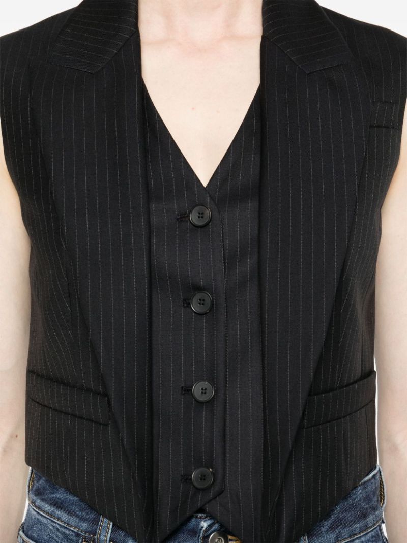 Pinstripe Wool Waistcoat