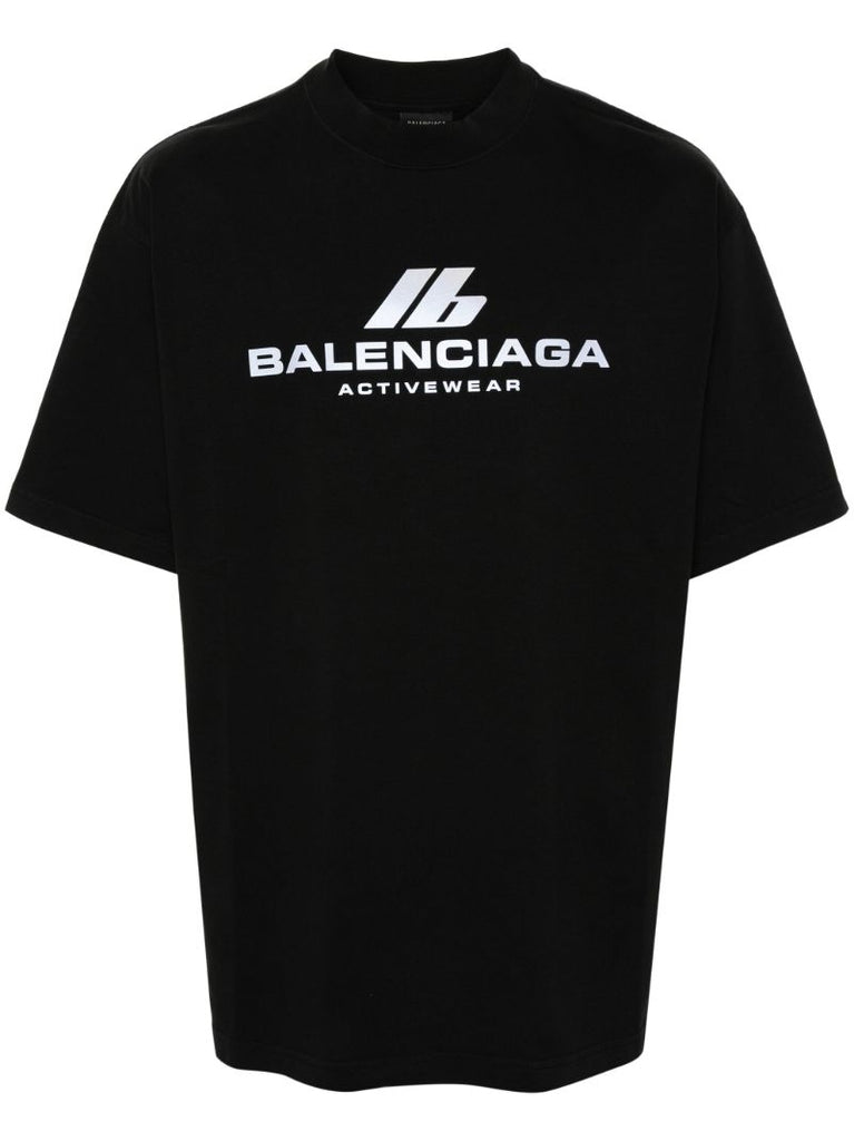 Black Activewear Cotton T-shirt