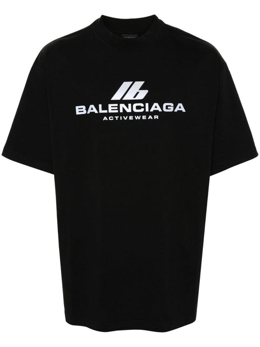 Black Activewear Cotton T-shirt