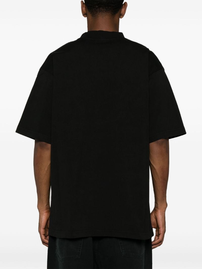 Black Activewear Cotton T-shirt