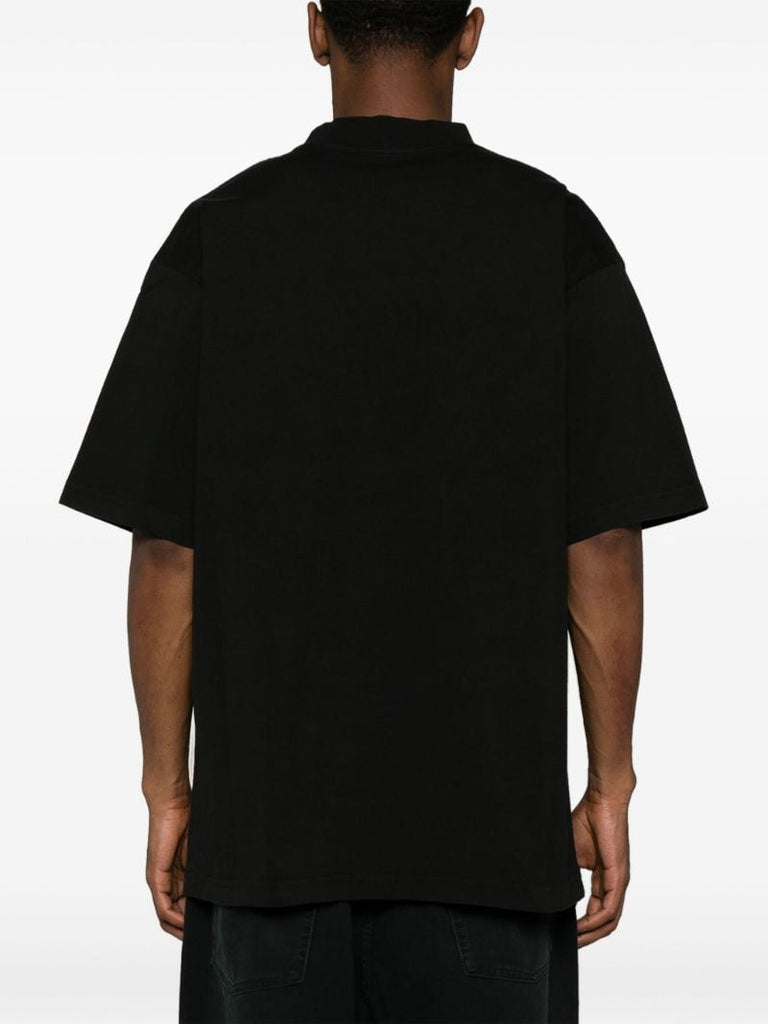 Black Activewear Cotton T-shirt