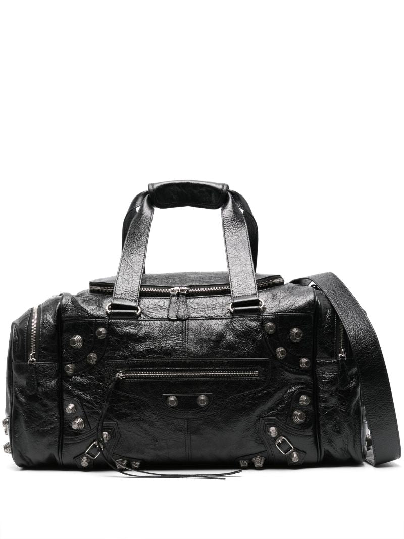 Black Le Cagole Leather Holdall