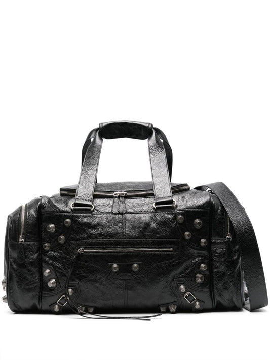 Black Le Cagole Leather Holdall
