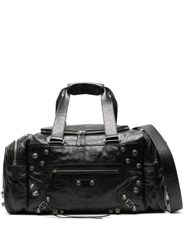 Black Le Cagole Leather Holdall