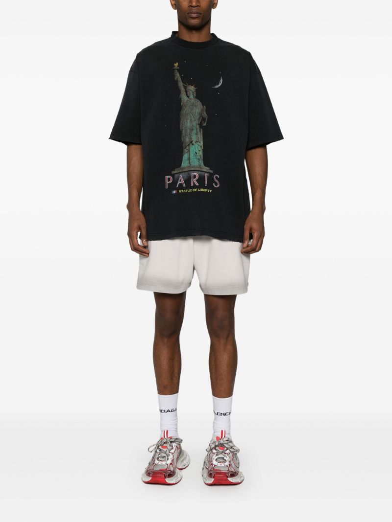 Black Paris Liberty Cotton T-shirt