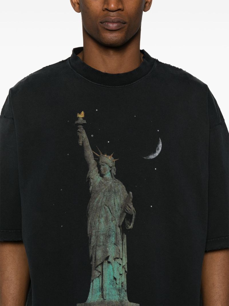 Black Paris Liberty Cotton T-shirt