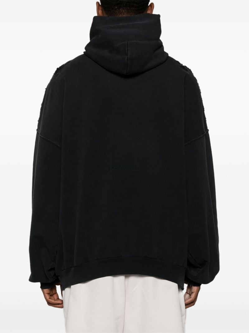 Black Paris Liberty Cotton Hoodie