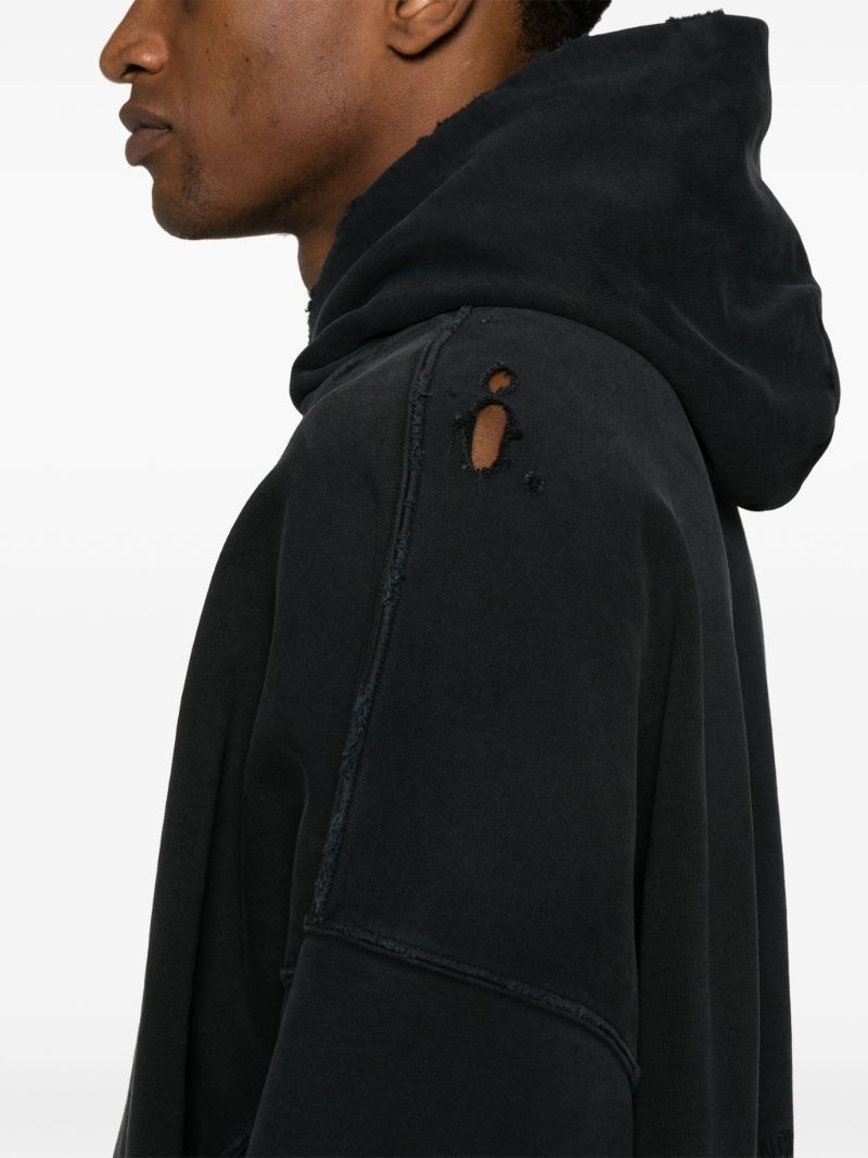 Black Paris Liberty Cotton Hoodie