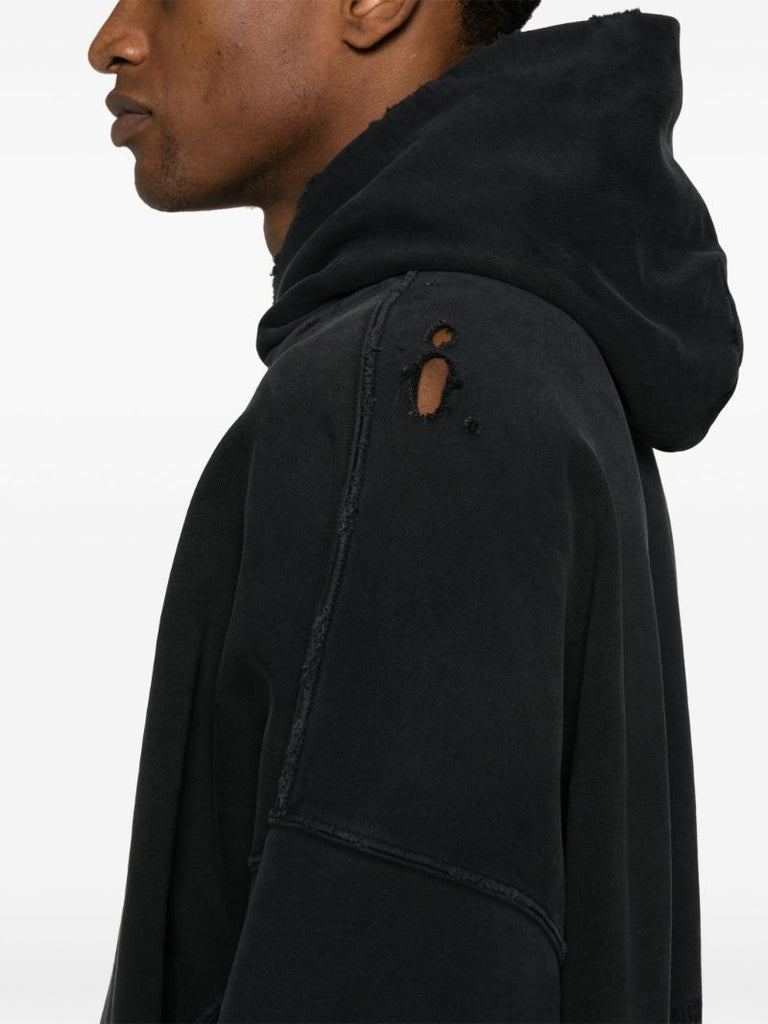 Black Paris Liberty Cotton Hoodie