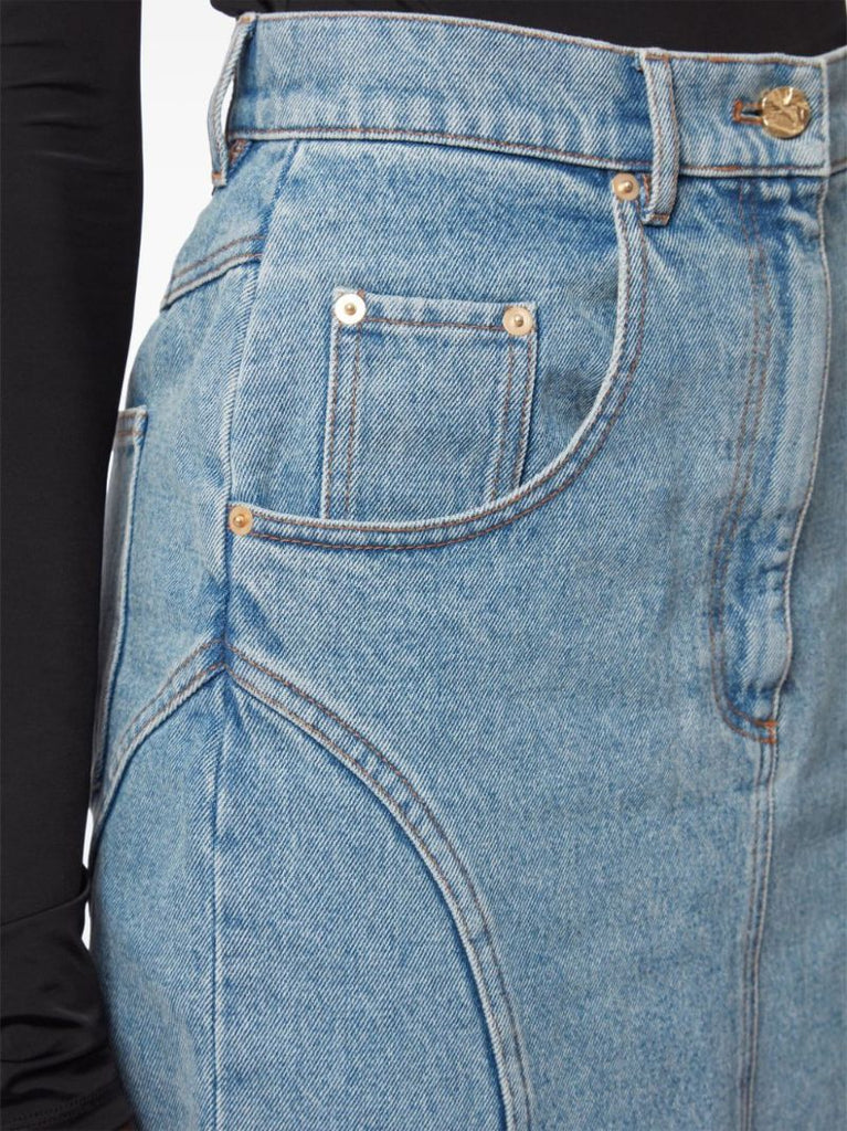 Denim Midi Skirt