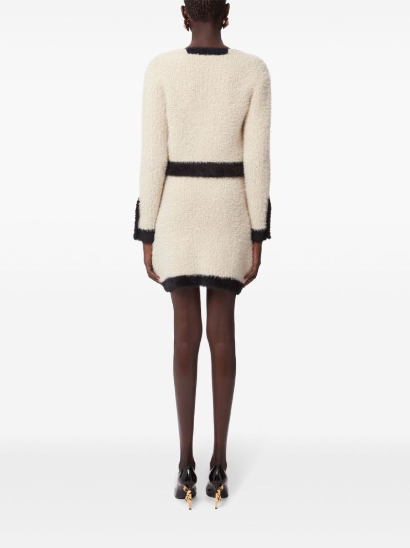Neutral Tweed Cropped Cardigan