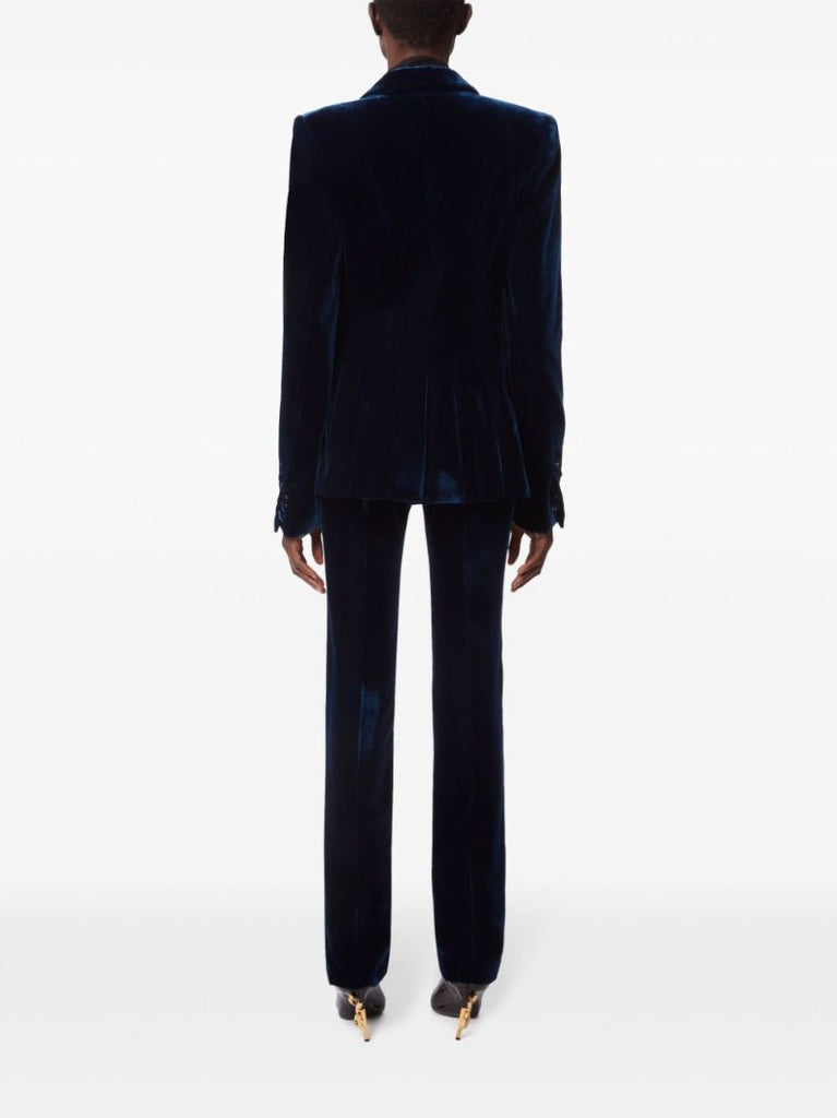 Single-breasted Velvet Blazer