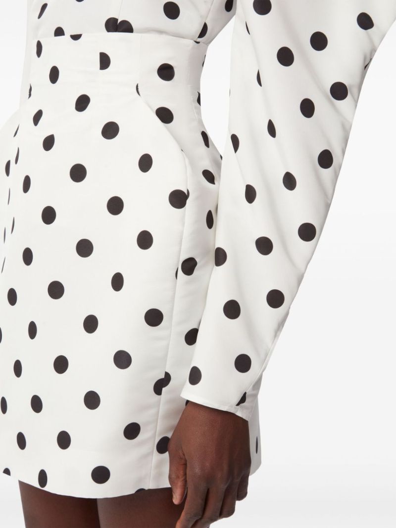 High-waisted Taffeta Mini Skirt