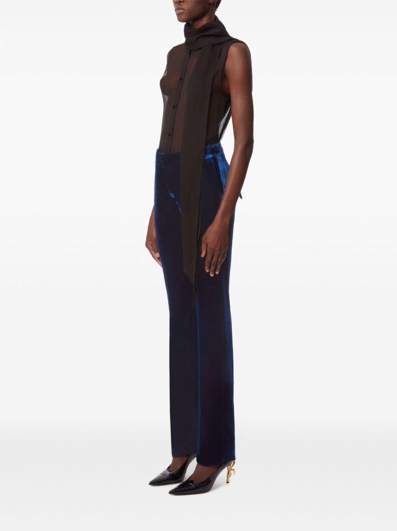 Straight-leg Velvet Trousers