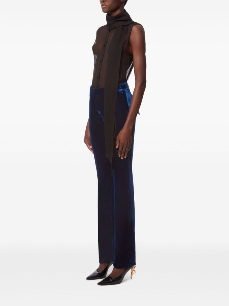 Straight-leg Velvet Trousers