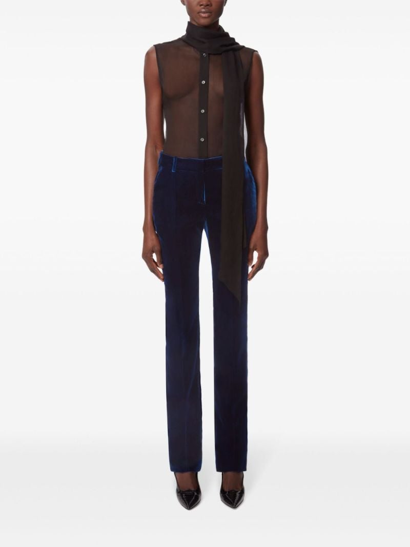 Straight-leg Velvet Trousers