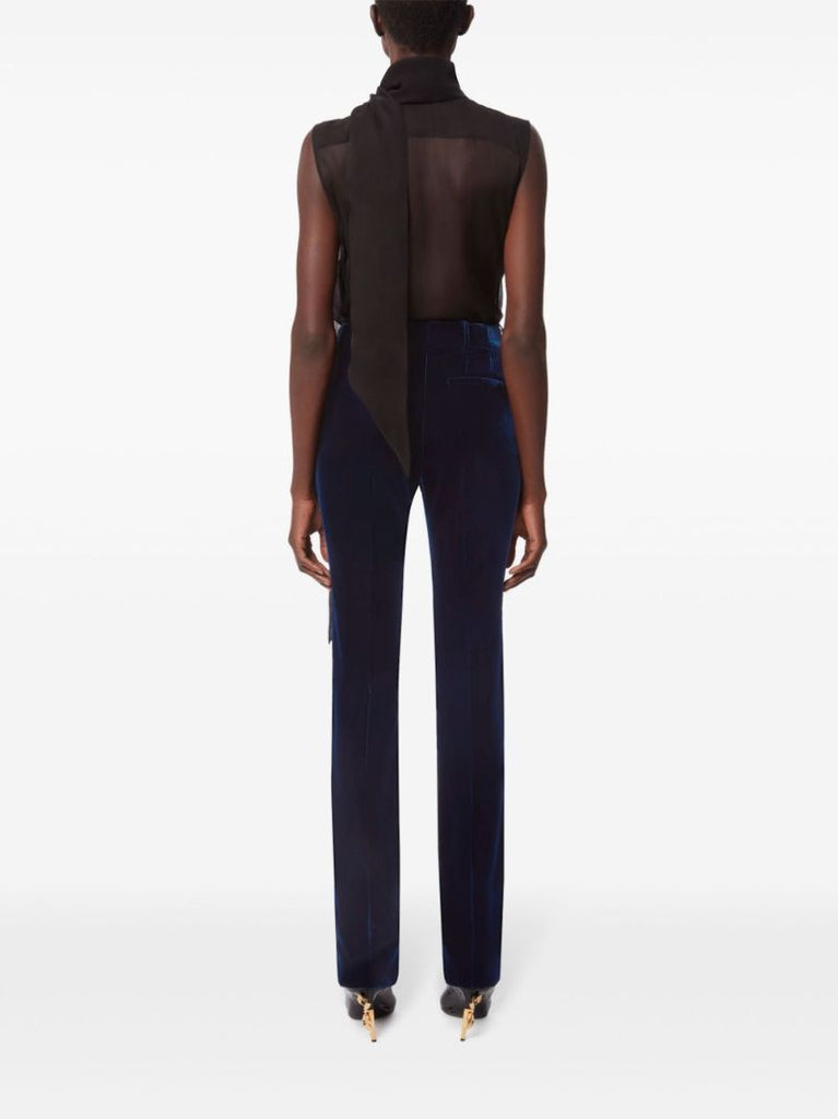 Straight-leg Velvet Trousers