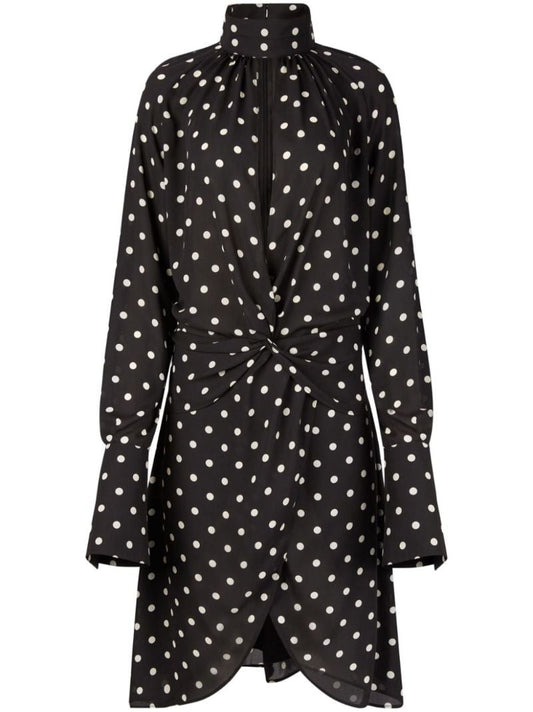 High-neck Midi Dress