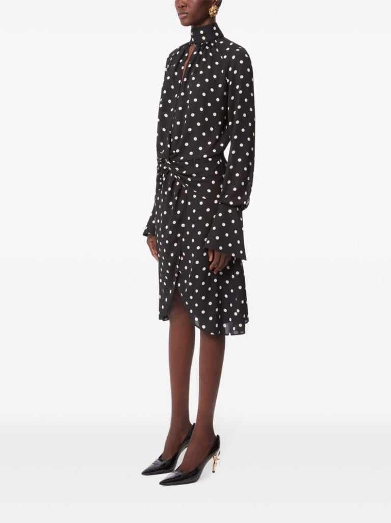 High-neck Midi Dress
