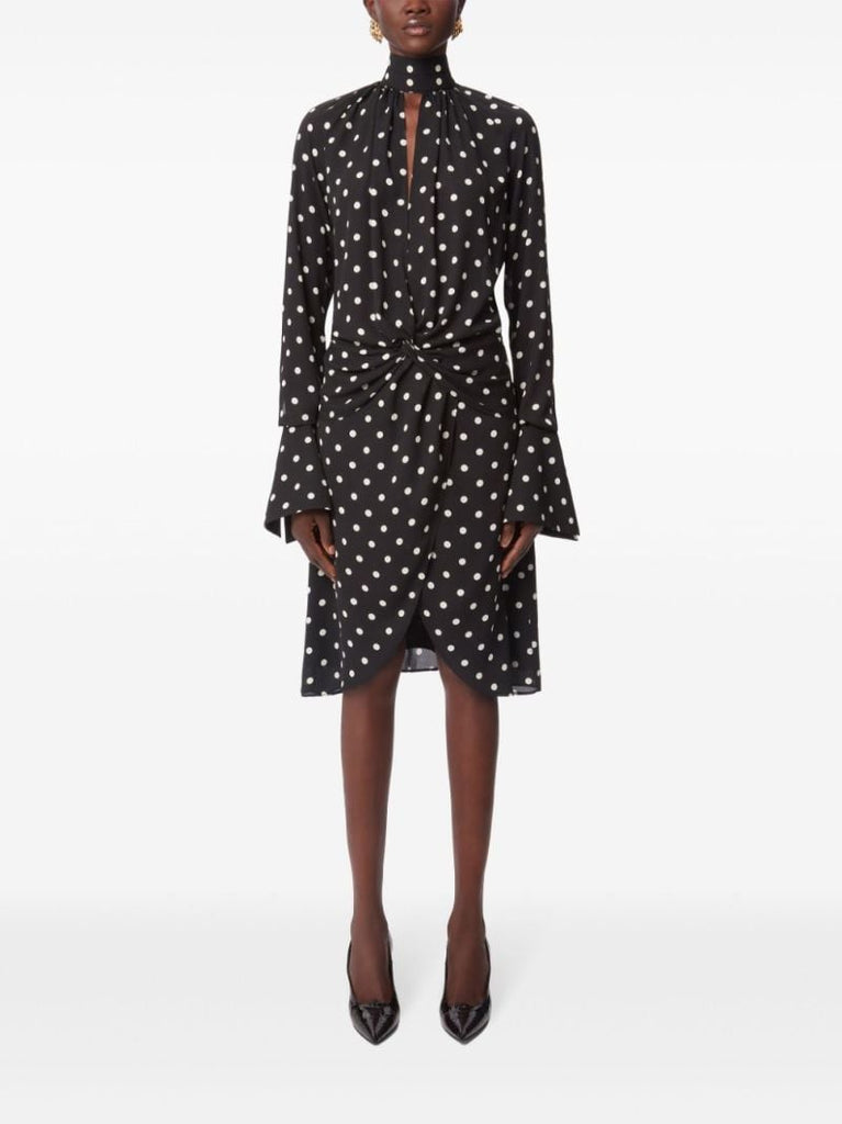 High-neck Midi Dress