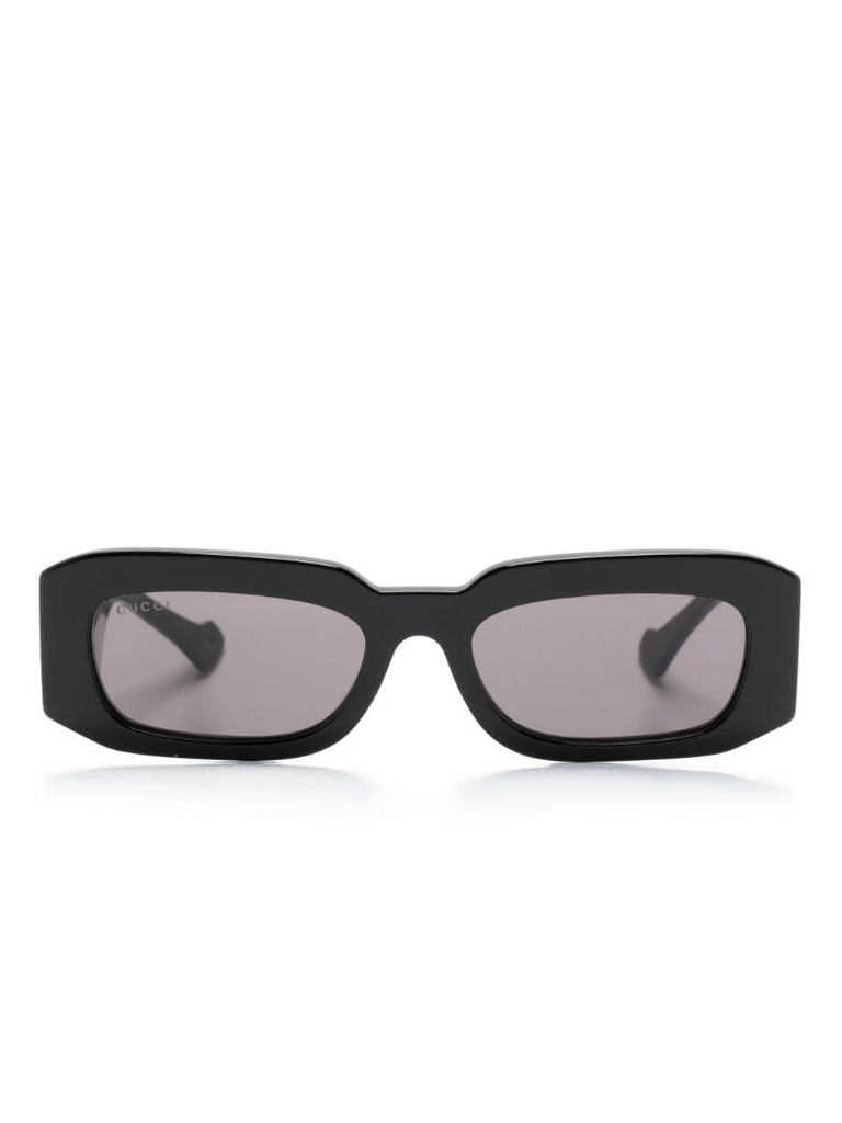 Black Rectangle-frame Sunglasses