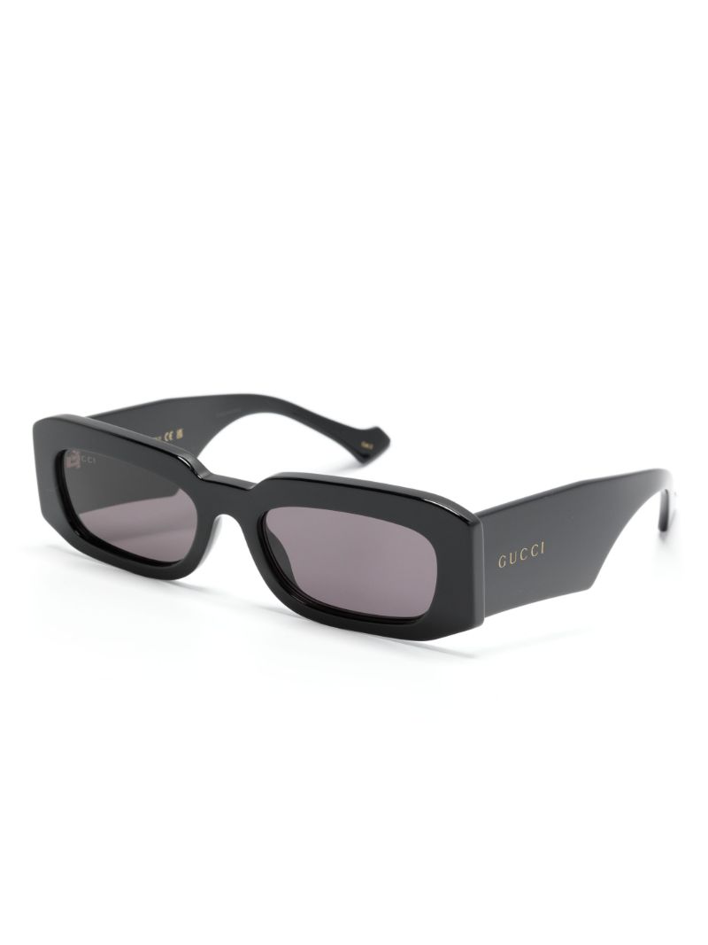 Black Rectangle-frame Sunglasses