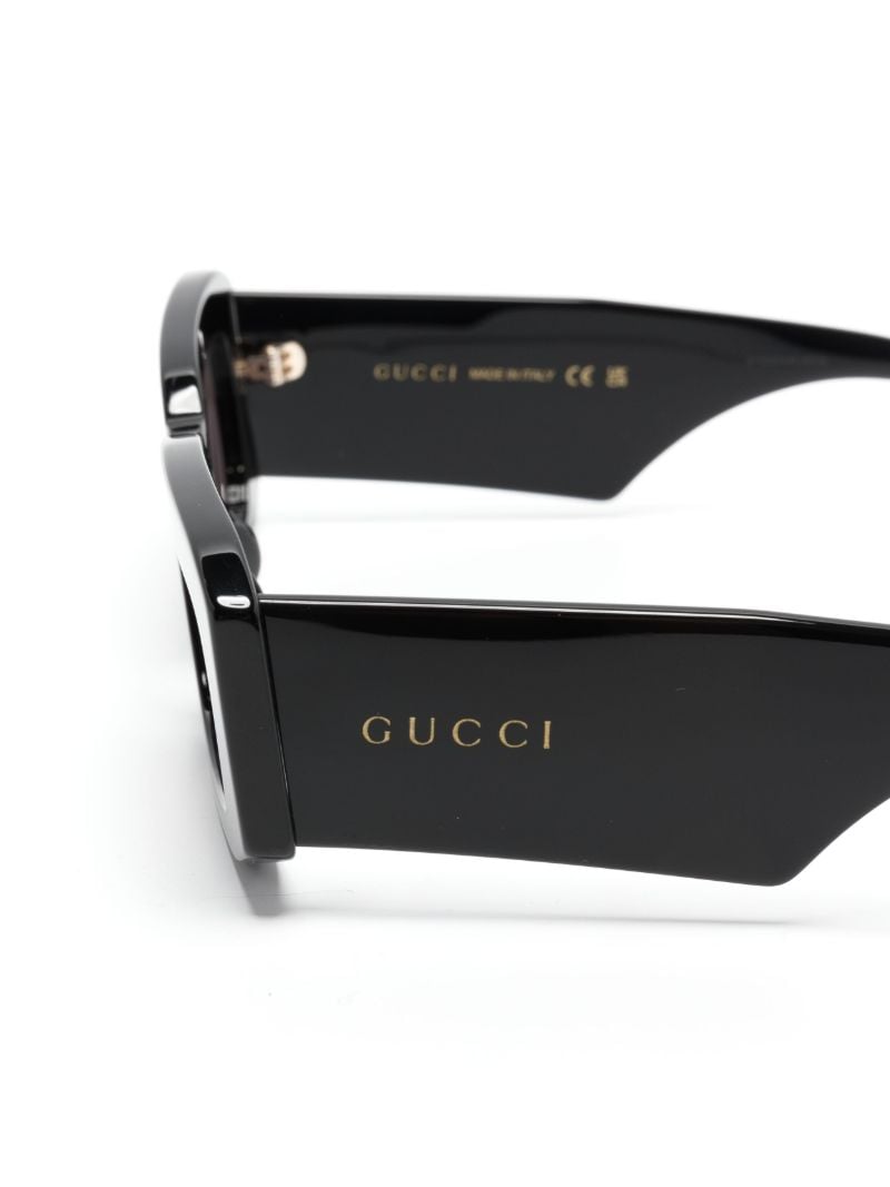 Black Rectangle-frame Sunglasses