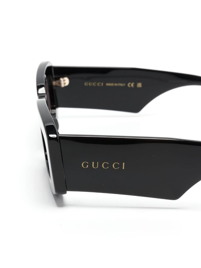 Black Rectangle-frame Sunglasses
