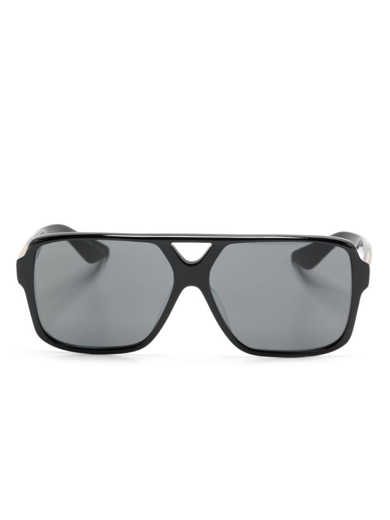 X Khaite Black 1977c Pilot-frame Sunglasses