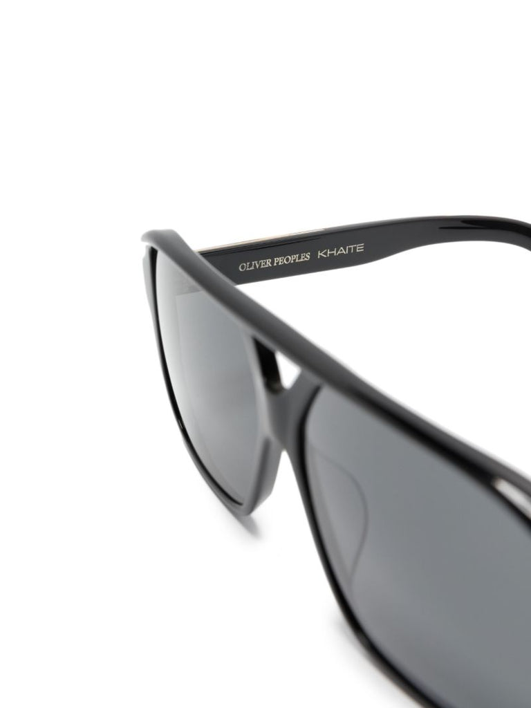 X Khaite Black 1977c Pilot-frame Sunglasses