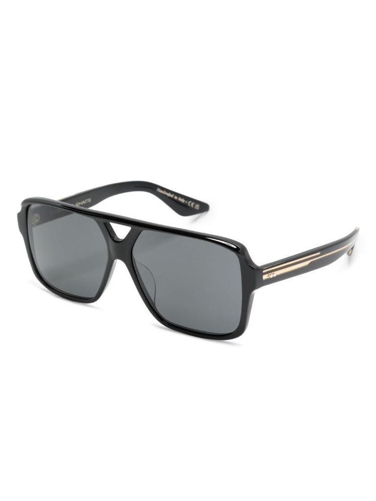 X Khaite Black 1977c Pilot-frame Sunglasses