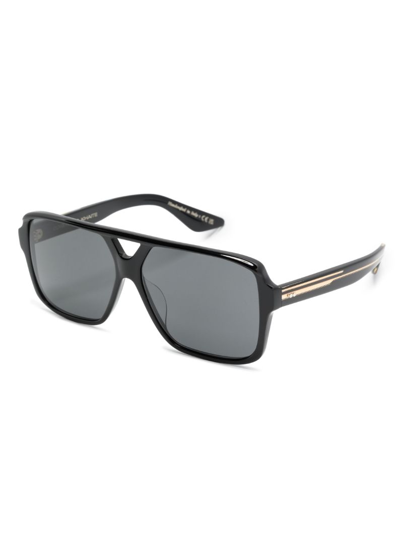 X Khaite Black 1977c Pilot-frame Sunglasses
