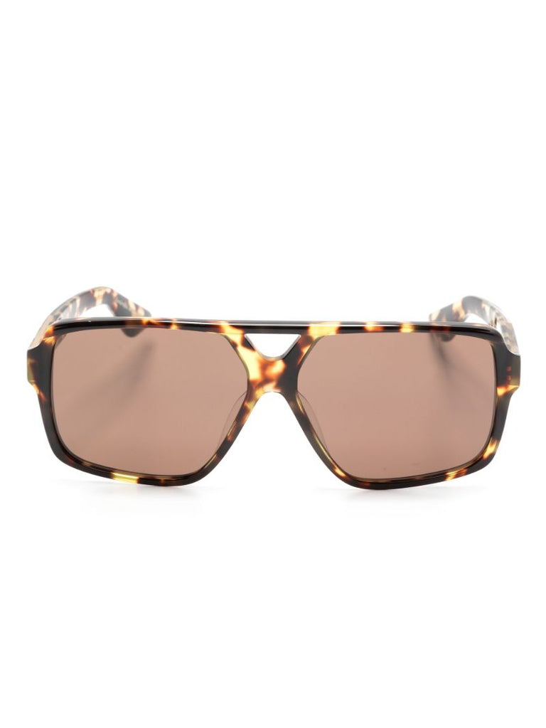 X Khaite Brown 1977c Pilot-frame Sunglasses