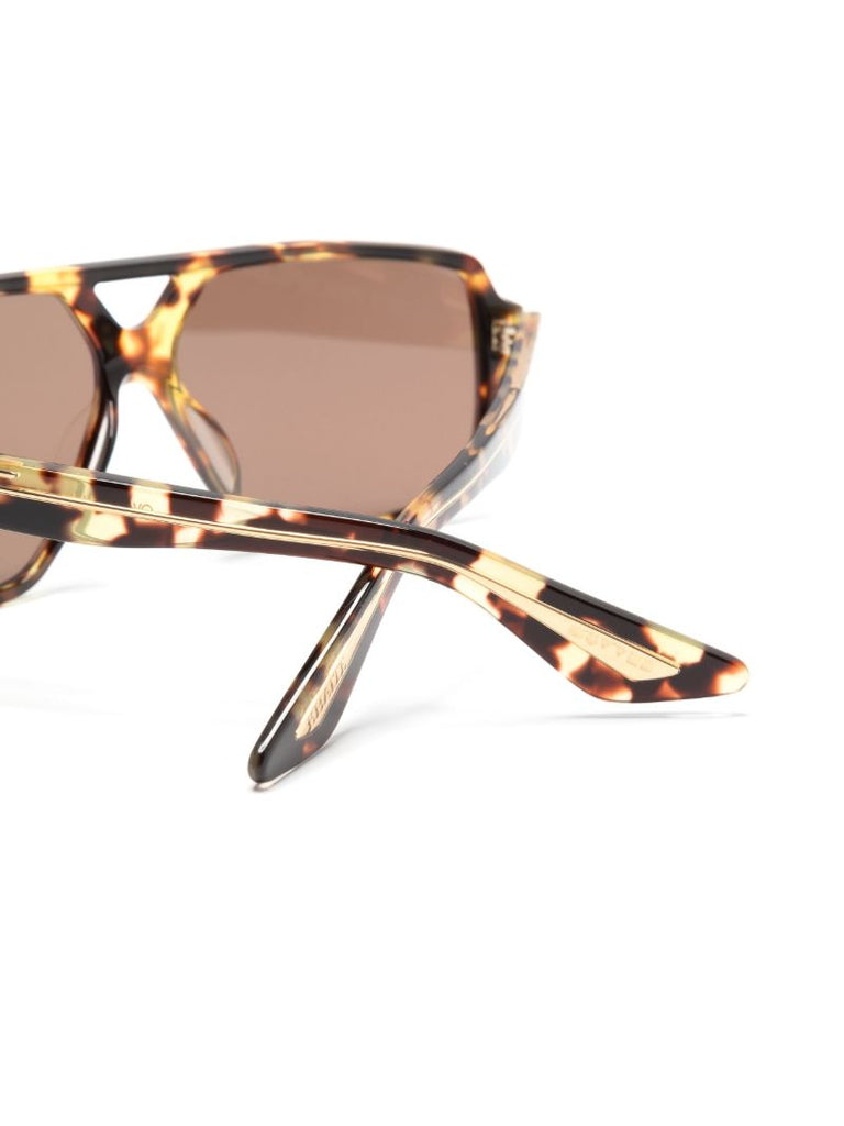 X Khaite Brown 1977c Pilot-frame Sunglasses