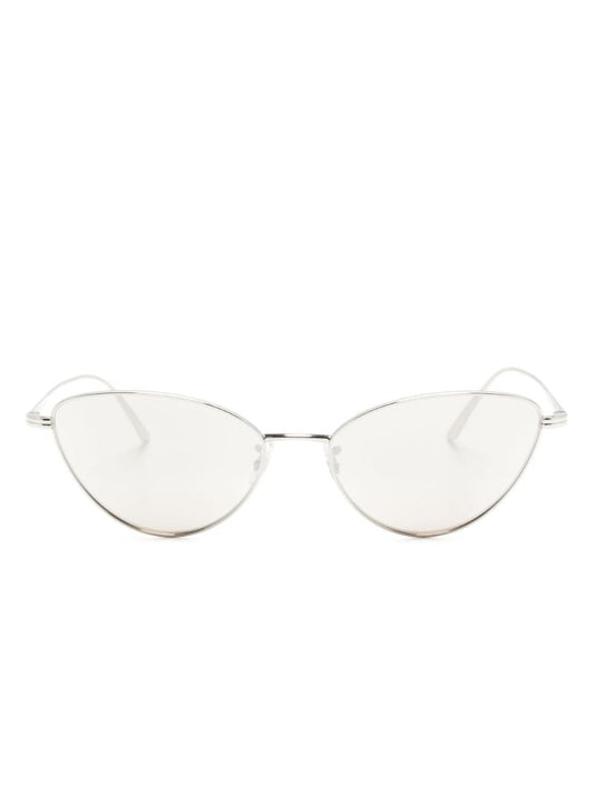 X Khaite Silver-tone 1998c Cat-eye Sunglasses