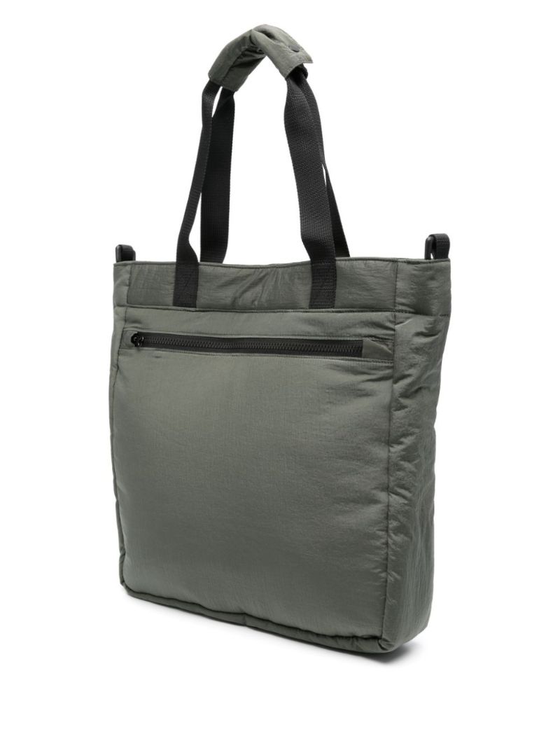 Green Compass-embroidered Tote Bag