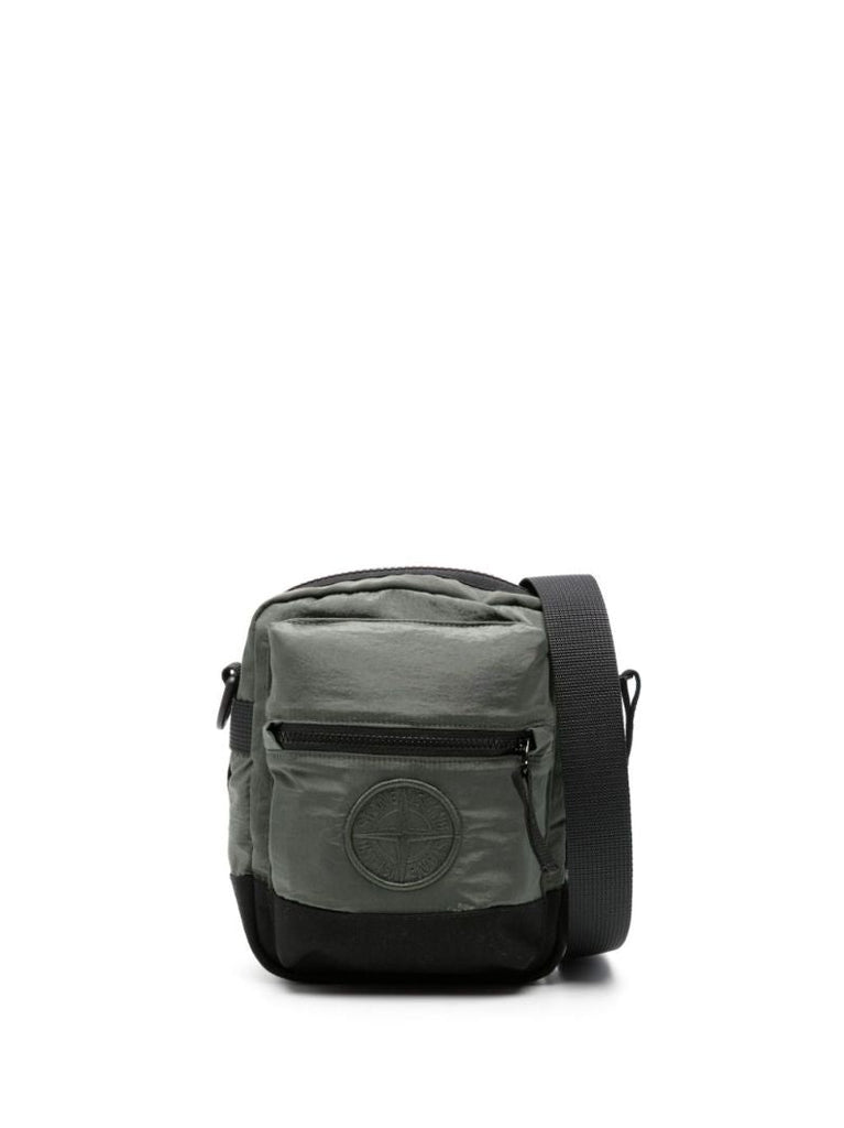 Green Compass-applique Messenger Bag