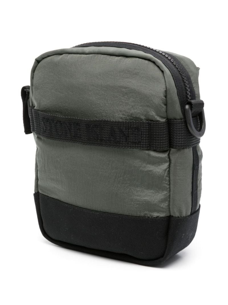 Green Compass-applique Messenger Bag