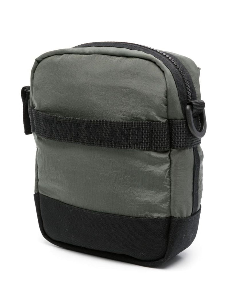 Green Compass-applique Messenger Bag