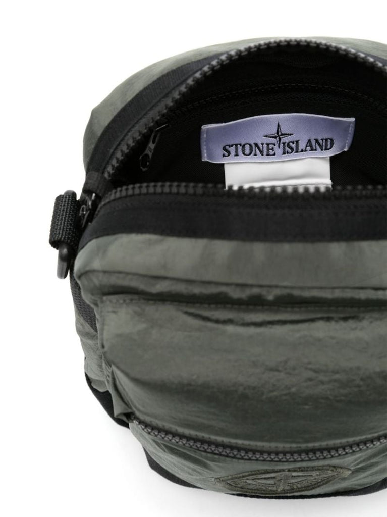 Green Compass-applique Messenger Bag